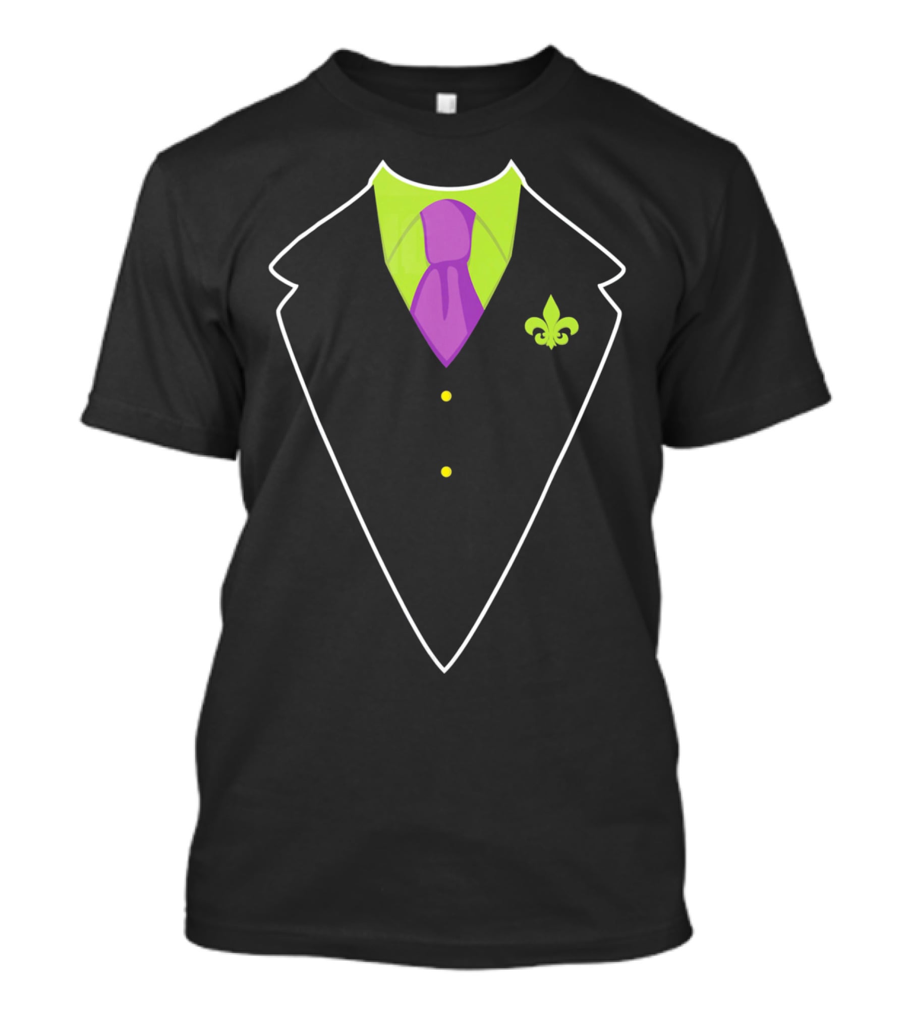 Mardi Gras Fat Tuesday Costume With Fleur-de-Lis Suit T-Shirt