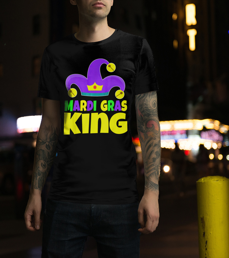 Mardi Gras King Crown Jester Hat T-Shirt