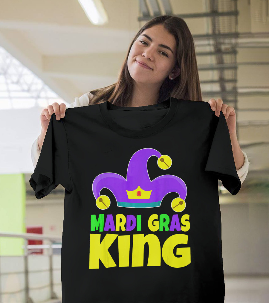 Mardi Gras King Crown Jester Hat T-Shirt