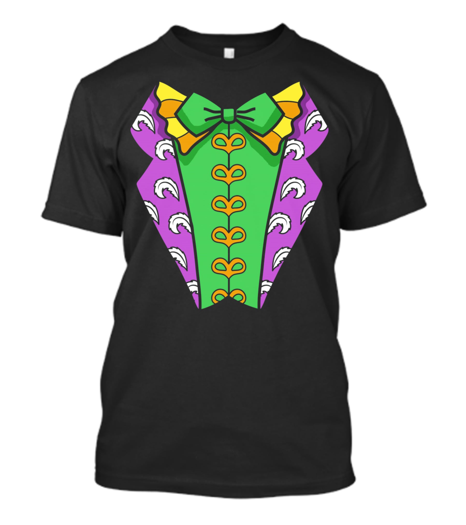 Mardi Gras Tuxedo Funny Party Celebration Costume T-Shirt
