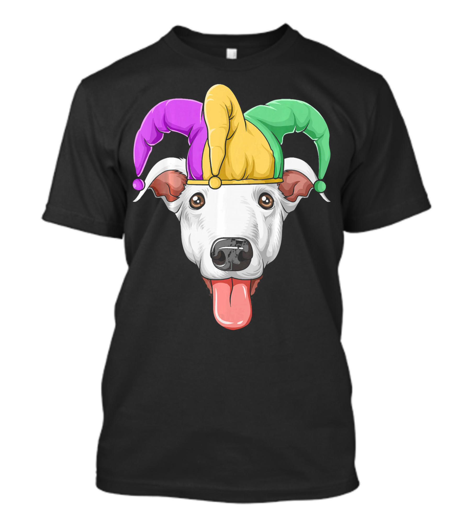 Mardi Gras Greyhound Carnival Jester Hat T-Shirt