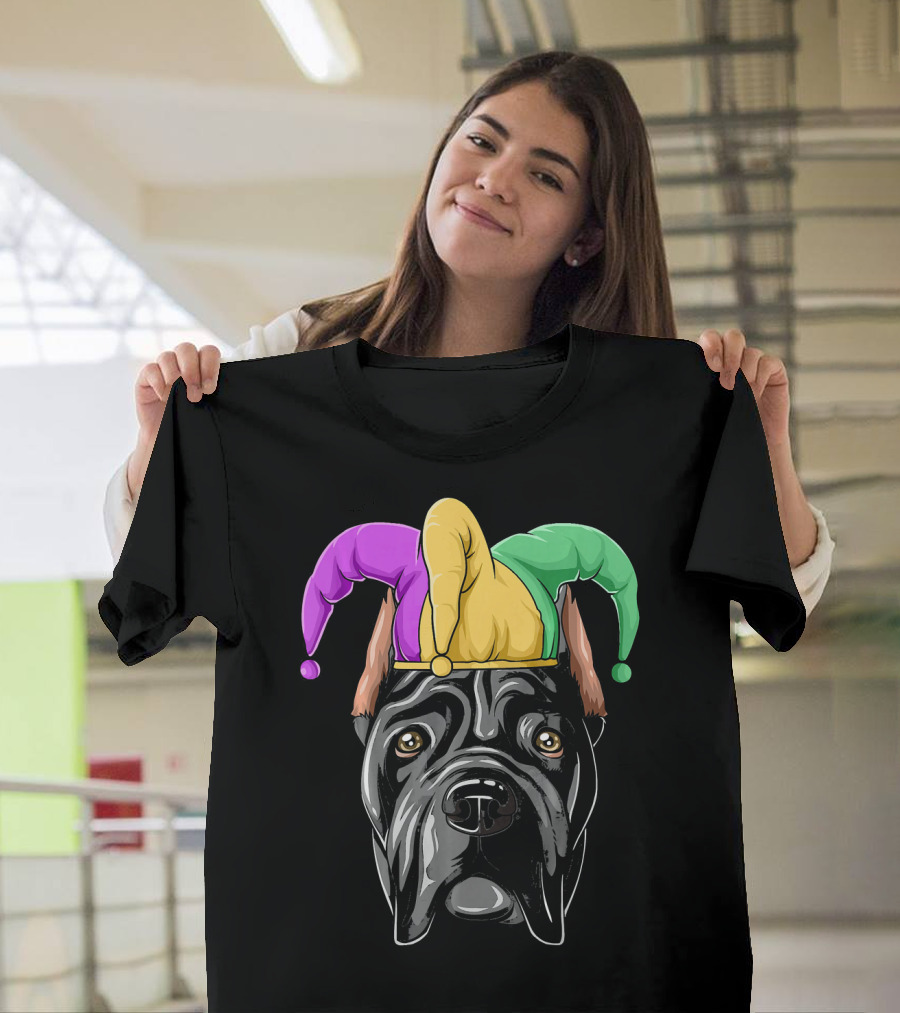Cane Corso Mardi Gras Jester Carnival Hat T-Shirt