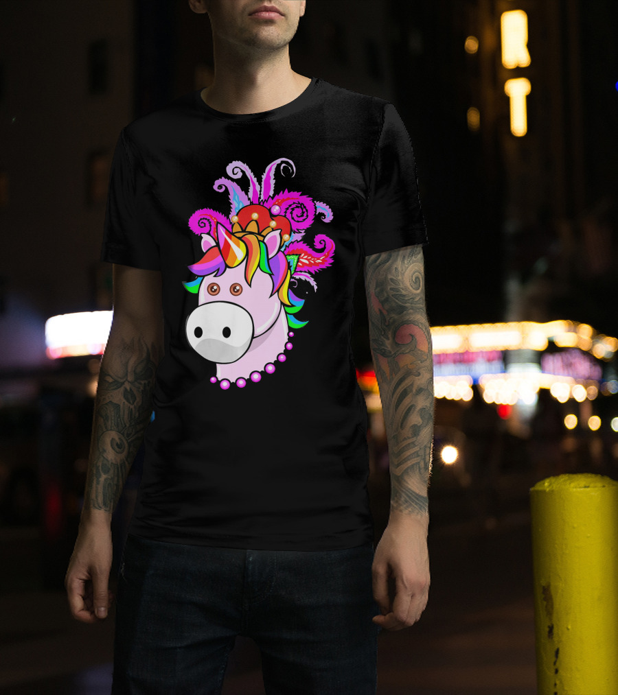 Kids Unicorn Mardi Gras New Orleans T-Shirt