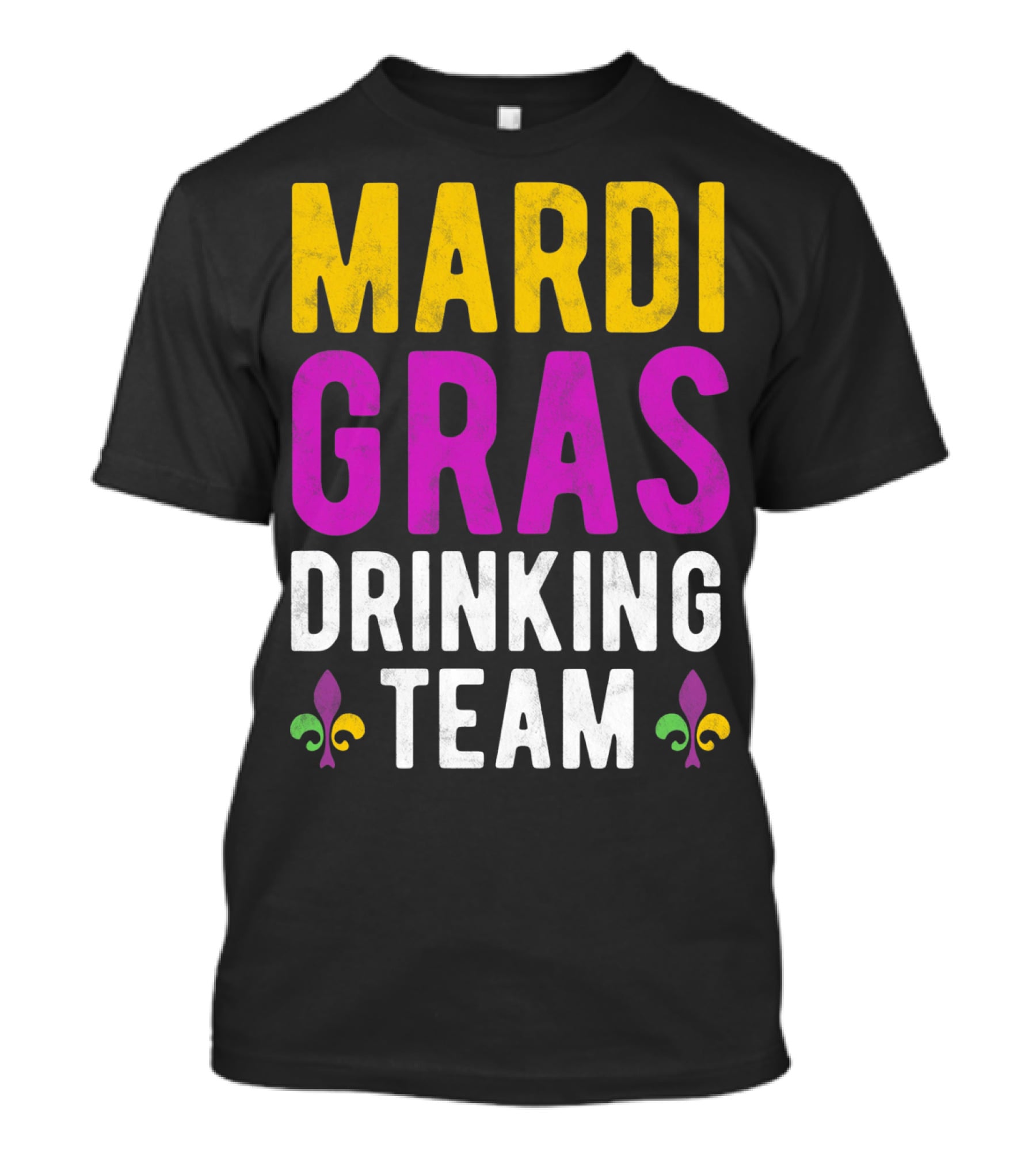 Mardi Gras Drinking Team New Orleans Fleur-de-Lis T-Shirt