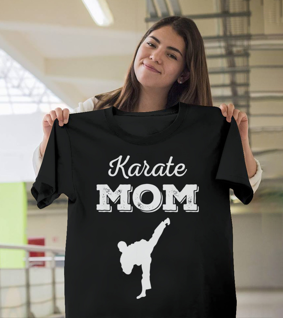 Karate Mom Martial Arts Silhouette Kick T-Shirt