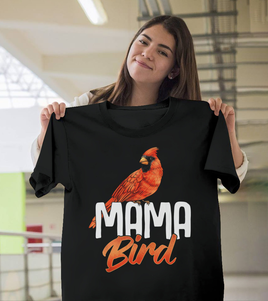 Mama Bird Red Cardinal Birds Mother's Day T-Shirt