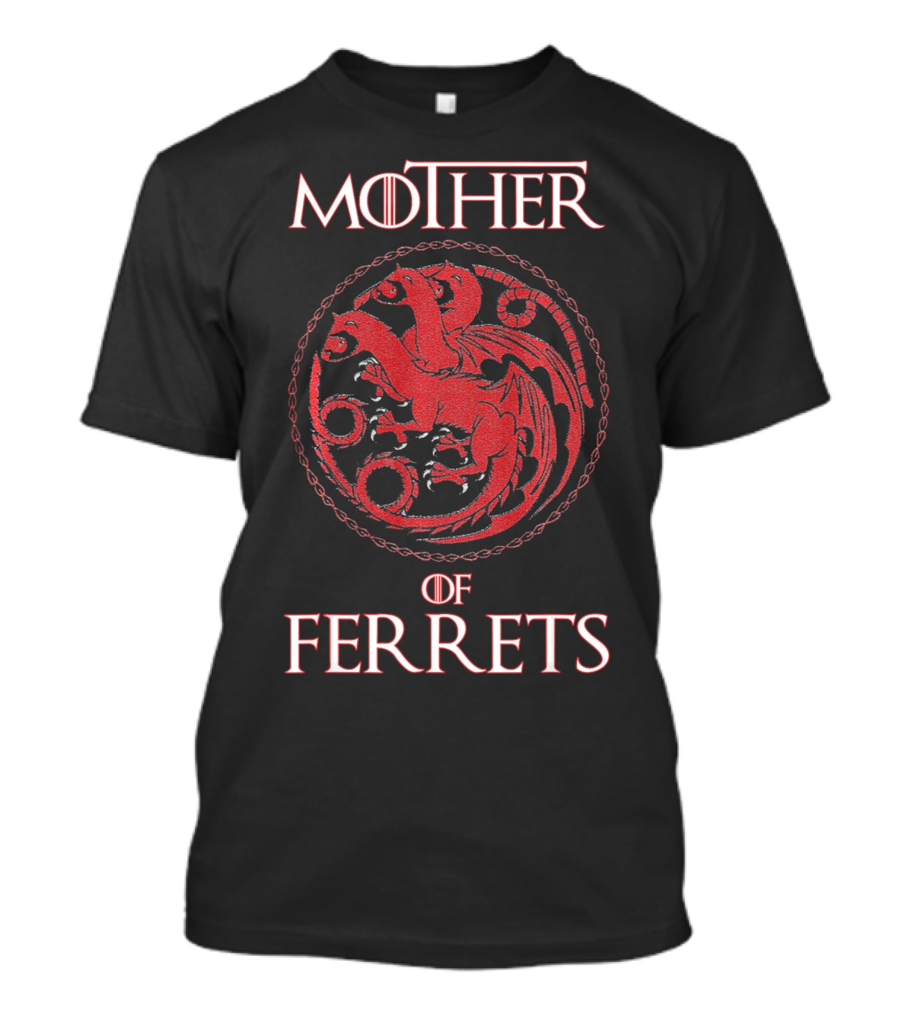 Mother Of Ferrets Farm N Fancy Dragon Emblem T-Shirt