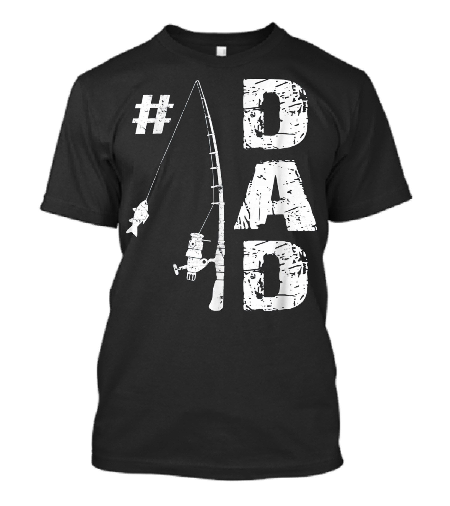 1 Dad Fishing Rod Catching Fish T-Shirt