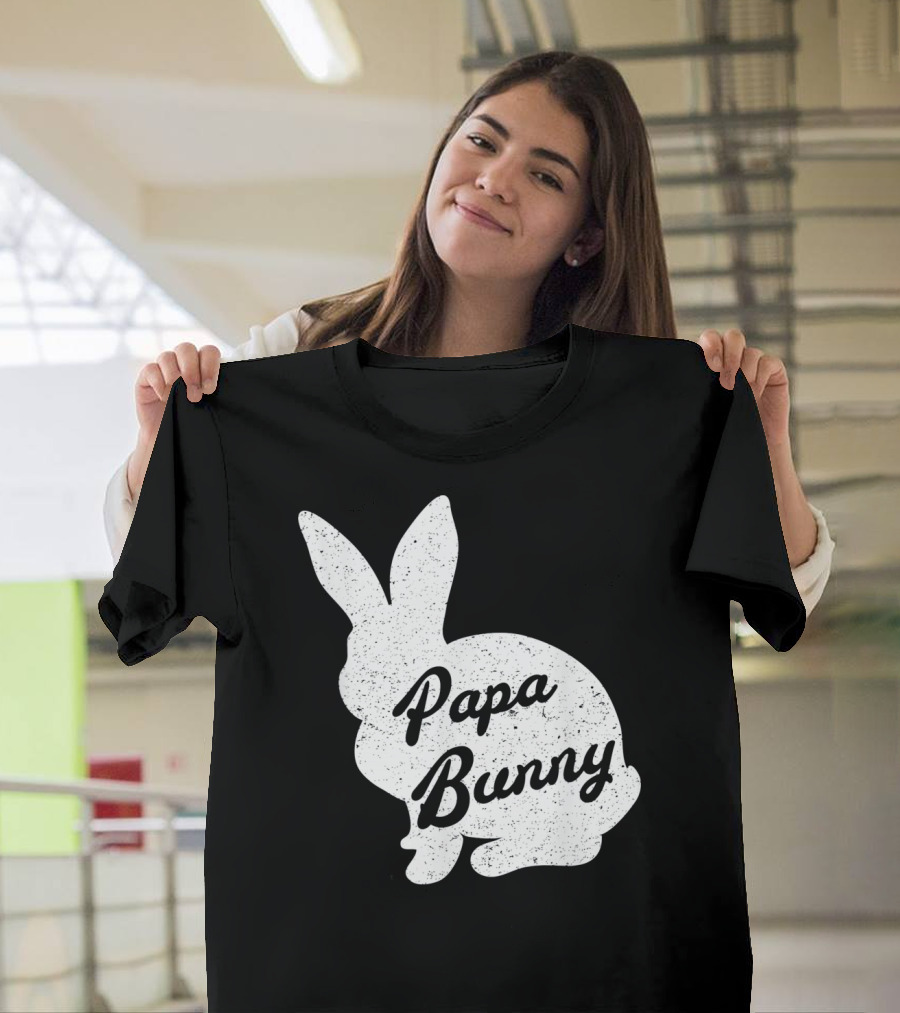 Papa Bunny Funny And Cute Easter Mens T-Shirt