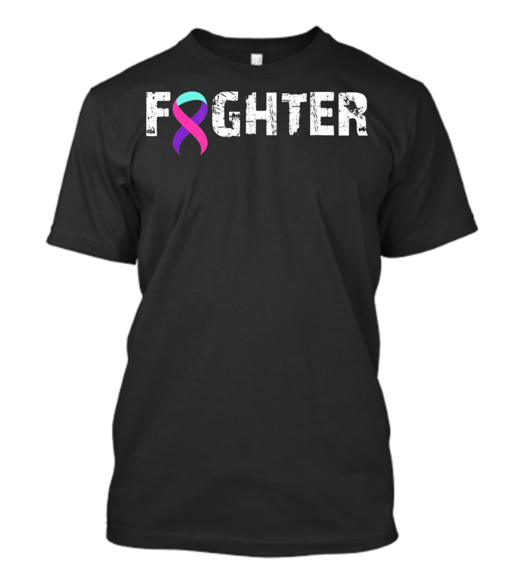 Fighter Thyroid Cancer Awareness T-Shirt