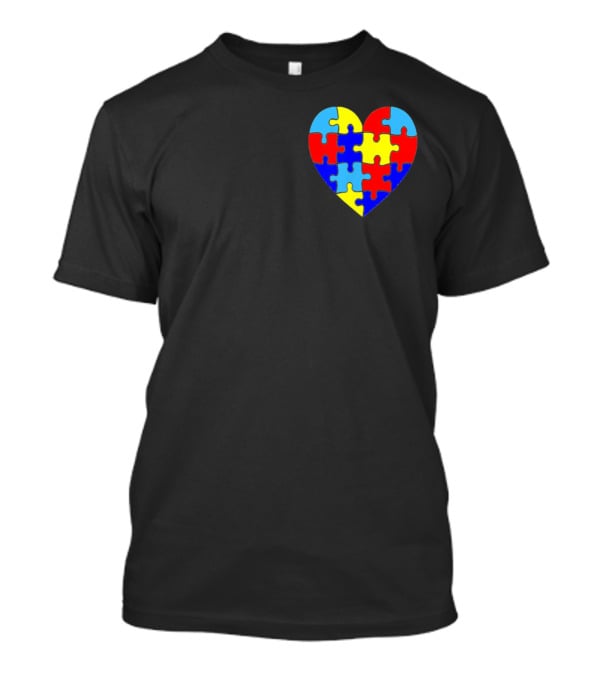 Autism Awareness Heart Love Parent Puzzle T-Shirt