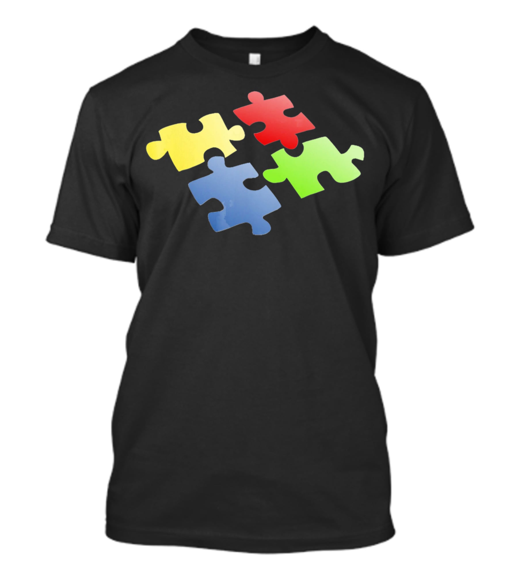 Autism Awareness Puzzle Pieces Colorful T-Shirt