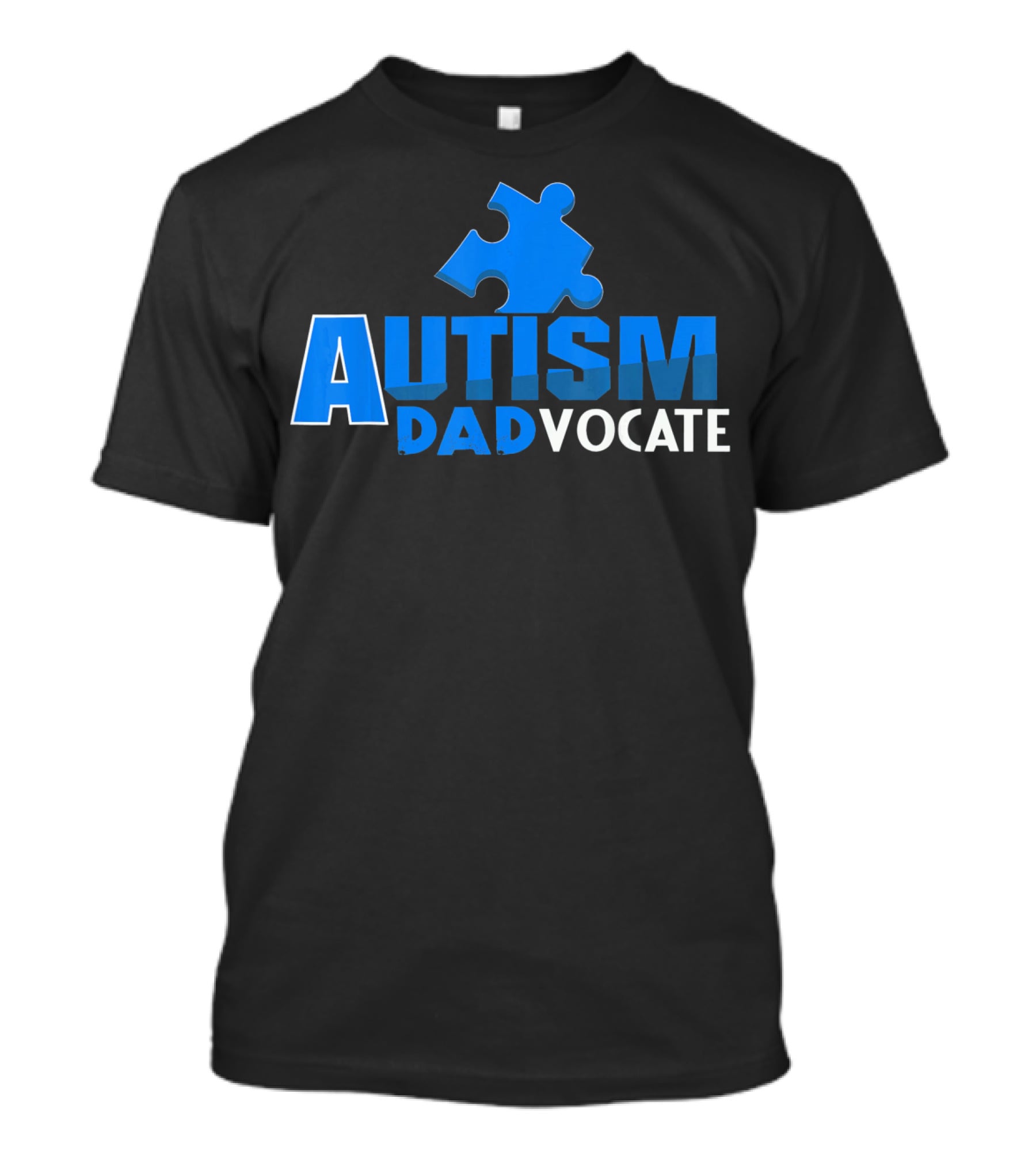 Autism Awareness Puzzle Piece Autism Dadvocate T-Shirt