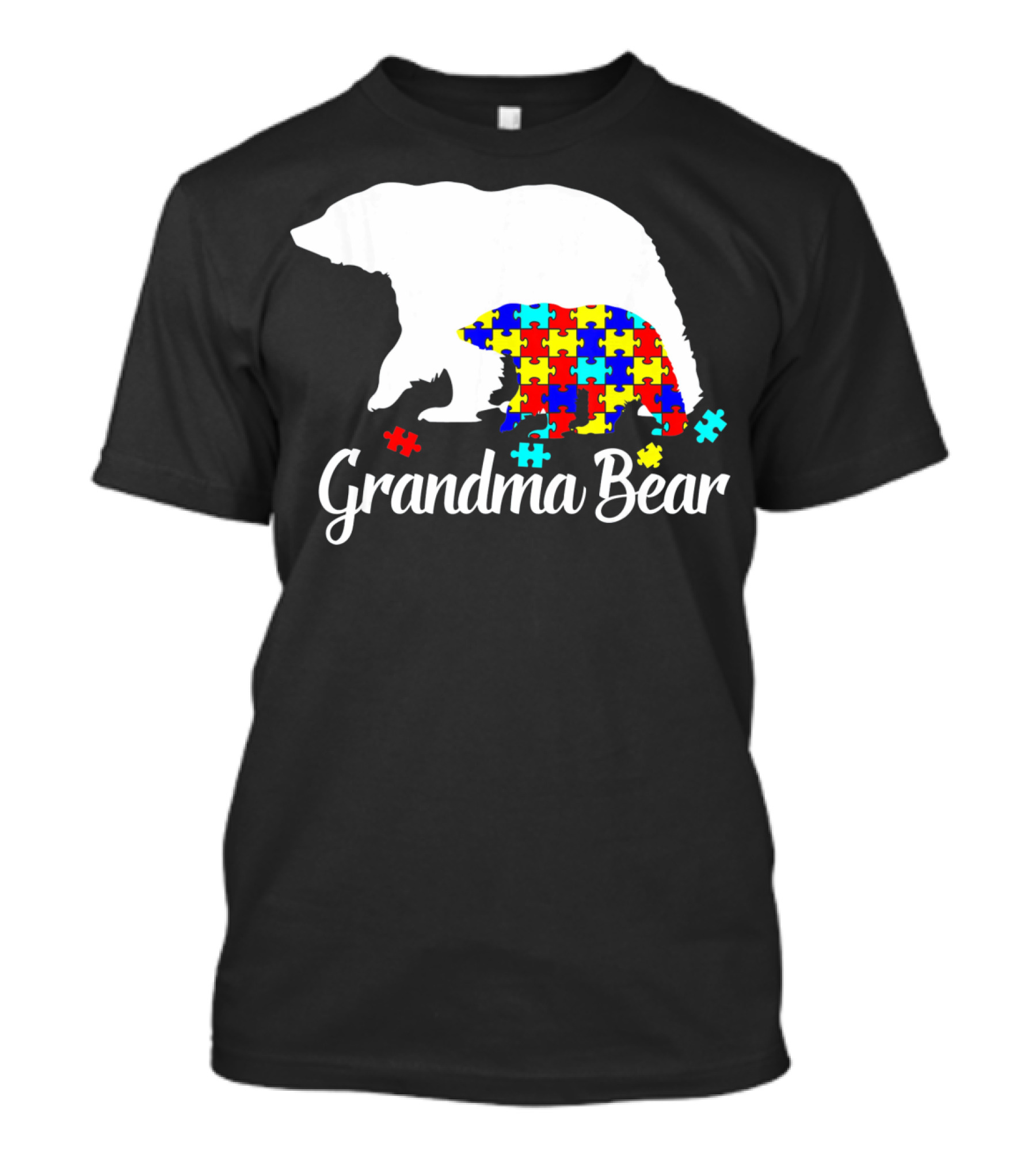 Grandma Bear Puzzle Autism Awareness Iconic T-Shirt