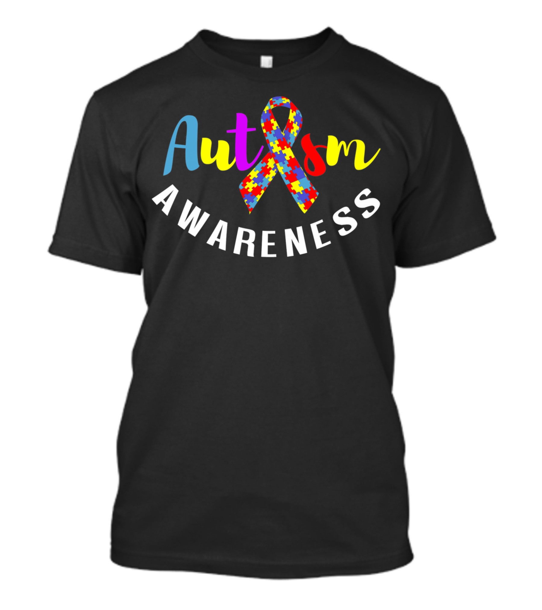 Autism Awareness Puzzle Ribbon Support T-Shirt