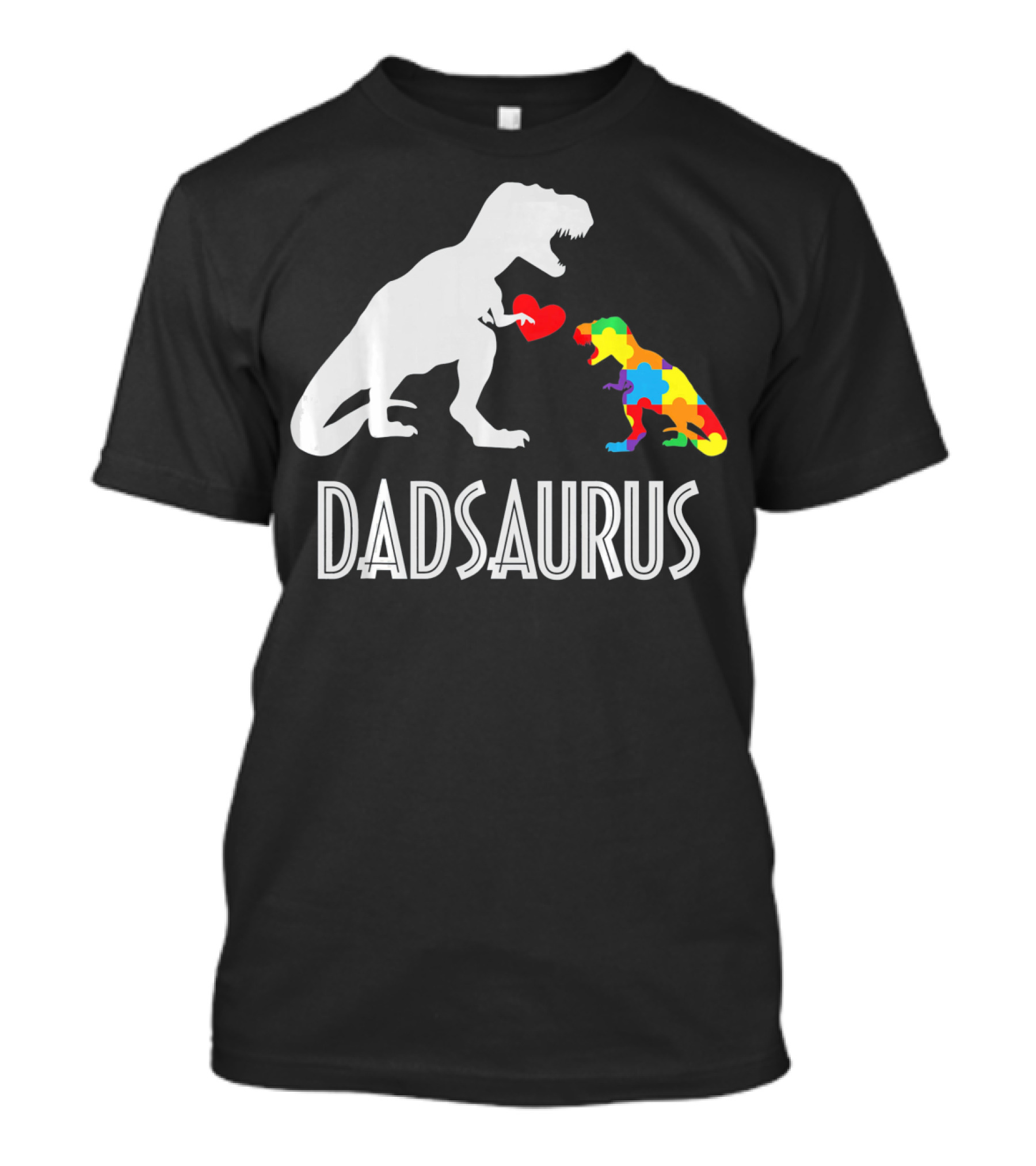Dadsaurus Dinosaur Family Kids Autism Awareness T-Shirt