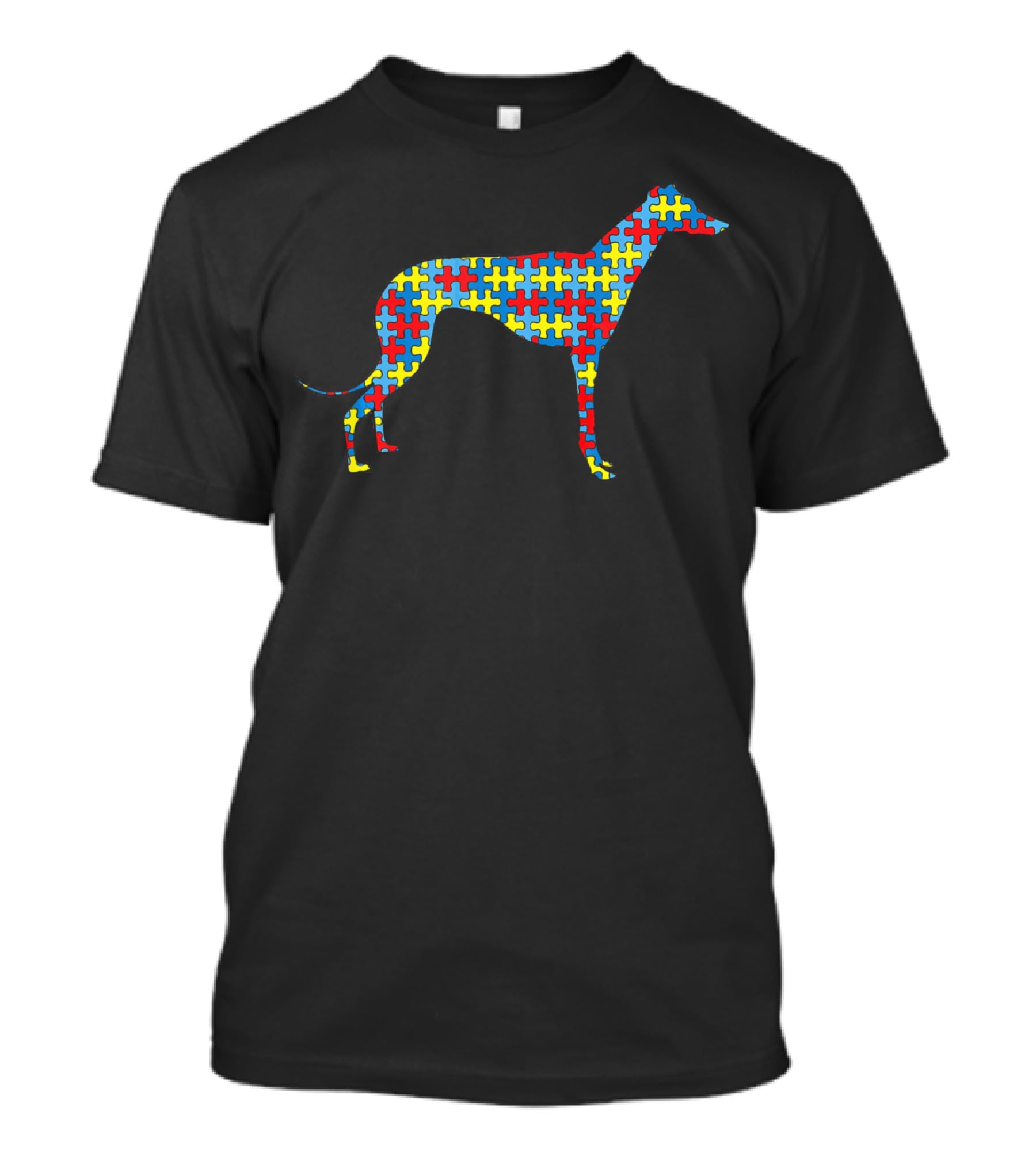 Greyhound Puzzle Autism Awareness Dog Pet Kids T-Shirt