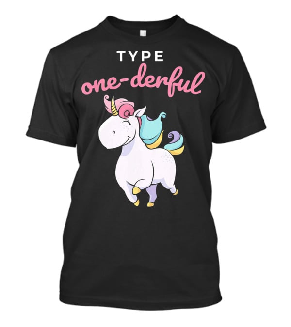 Type One-Derful Unicorn Type 1 Diabetes Awareness T-Shirt