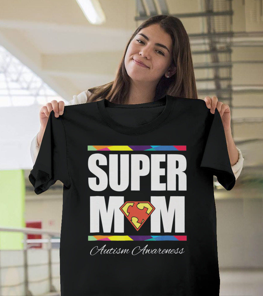 Super Mom Autism Awareness Iconic T-Shirt