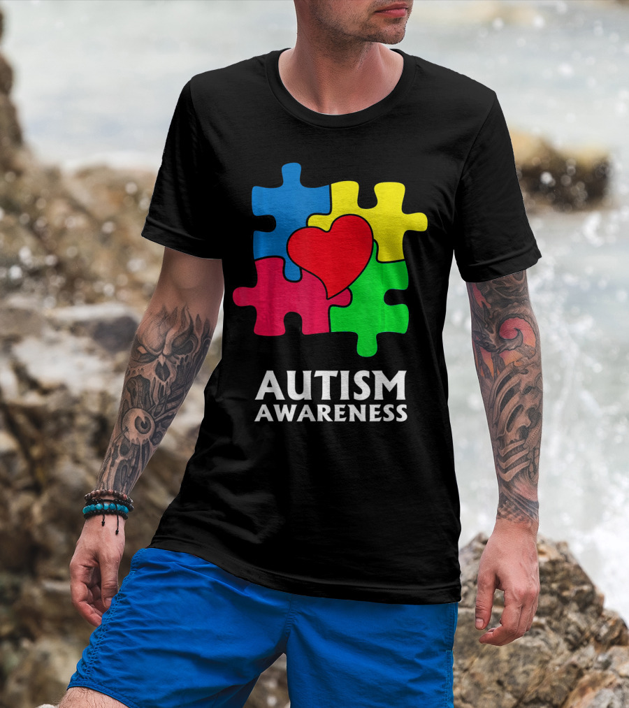Autism Awareness Puzzle Heart Perfect Au T-Shirt