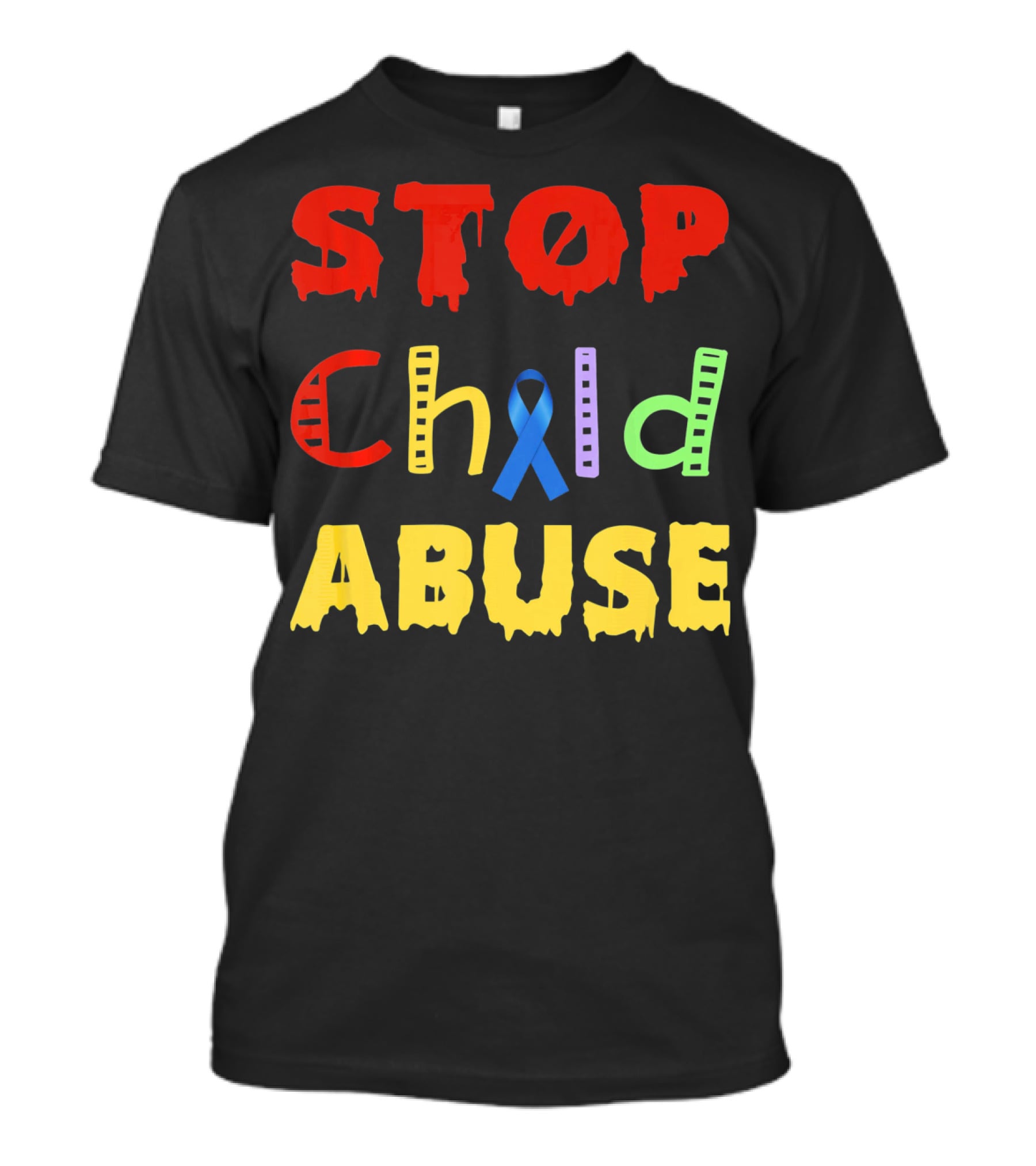 STOP Child Abuse Awareness Blue T-Shirt