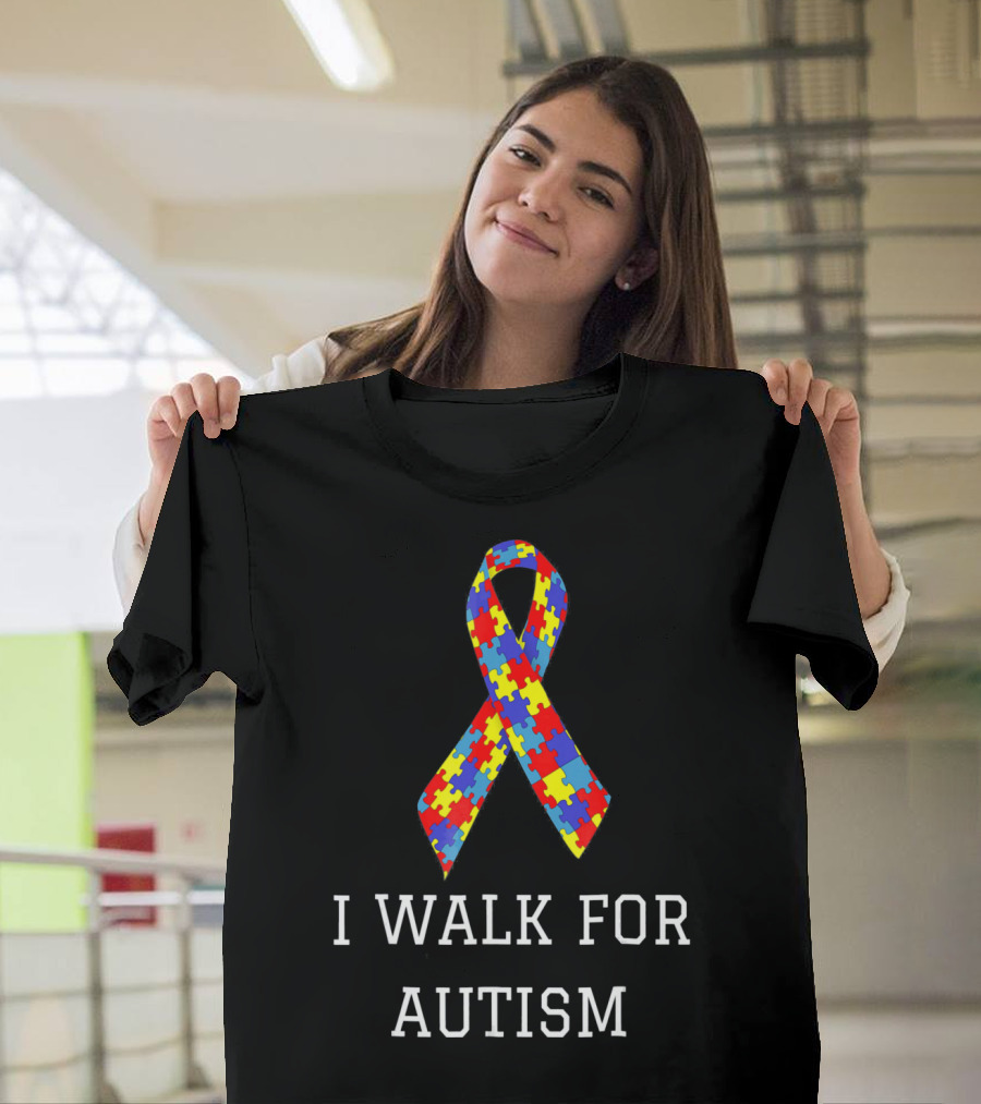 I Walk For Autism Awareness Puzzle T-Shirt