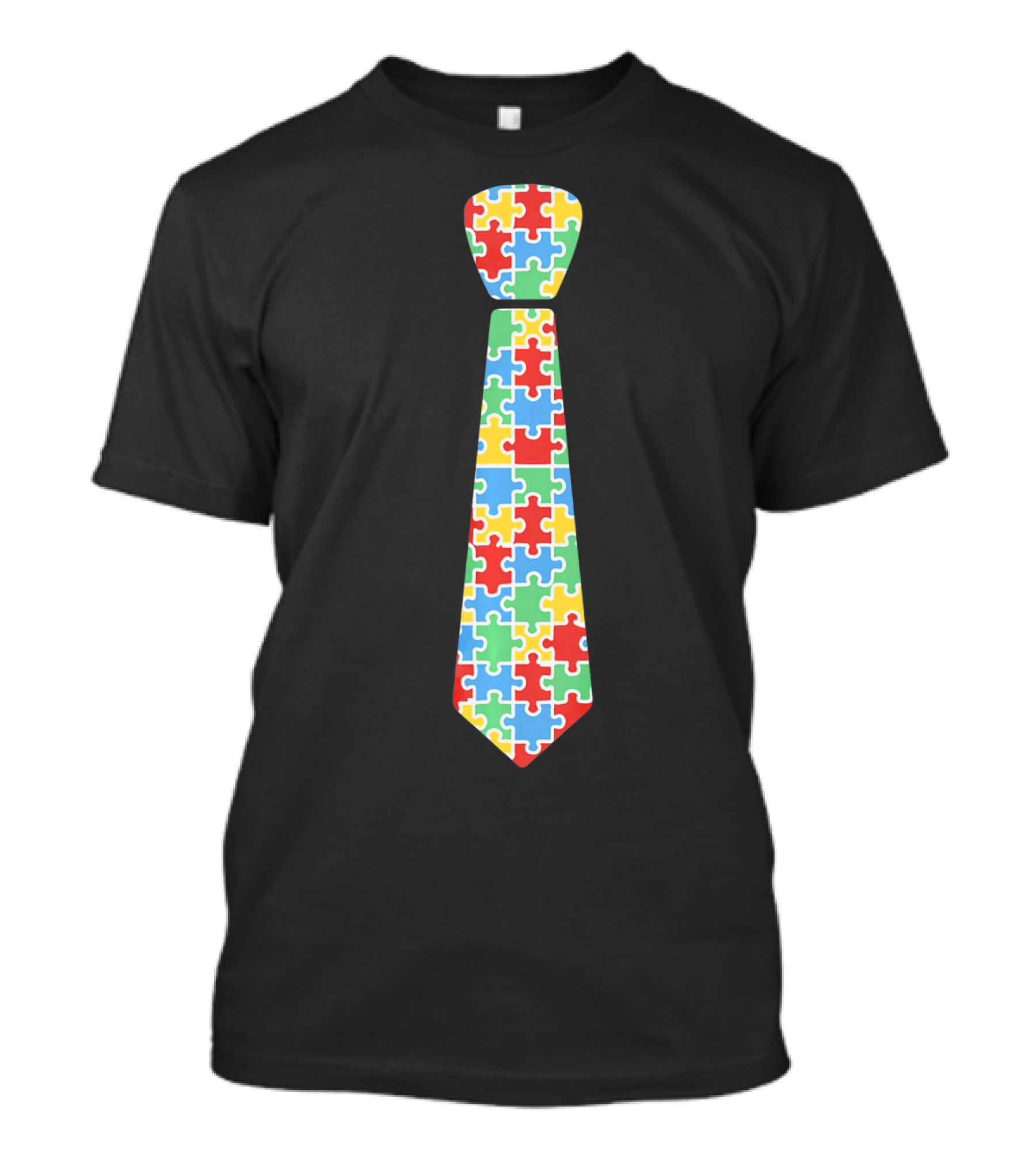 Autism Awareness Puzzle Piece Necktie T-Shirt