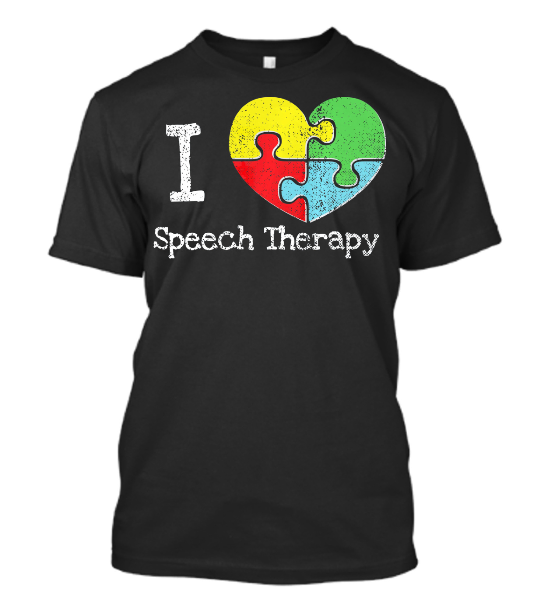 I Heart Speech Therapy Puzzle Autism Awareness T-Shirt