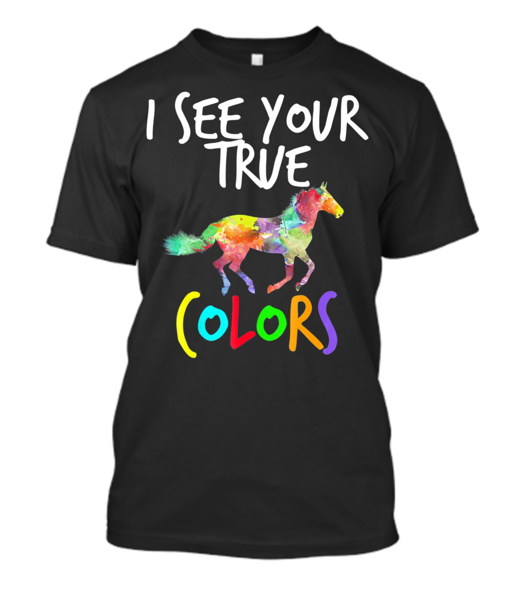 I See Your True Colors Autism Awareness Horse T-Shirt