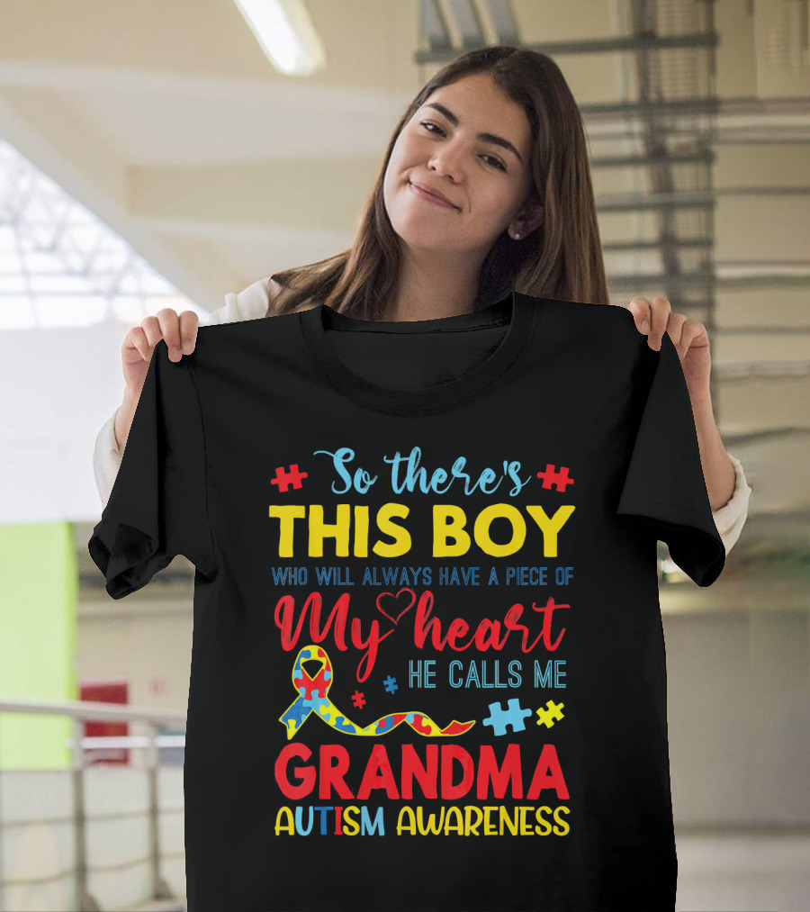 So There's This Boy Autism Awareness Grandma T-Shirt