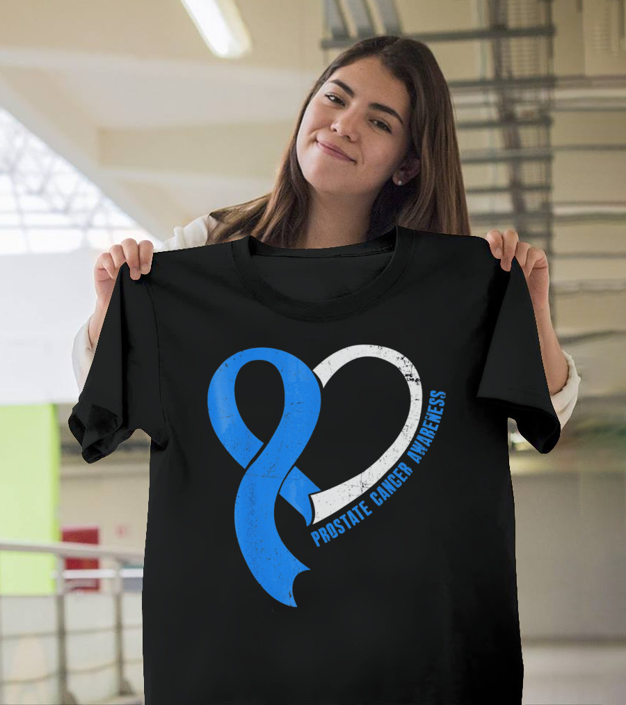 Prostate Cancer Awareness Heart T-Shirt