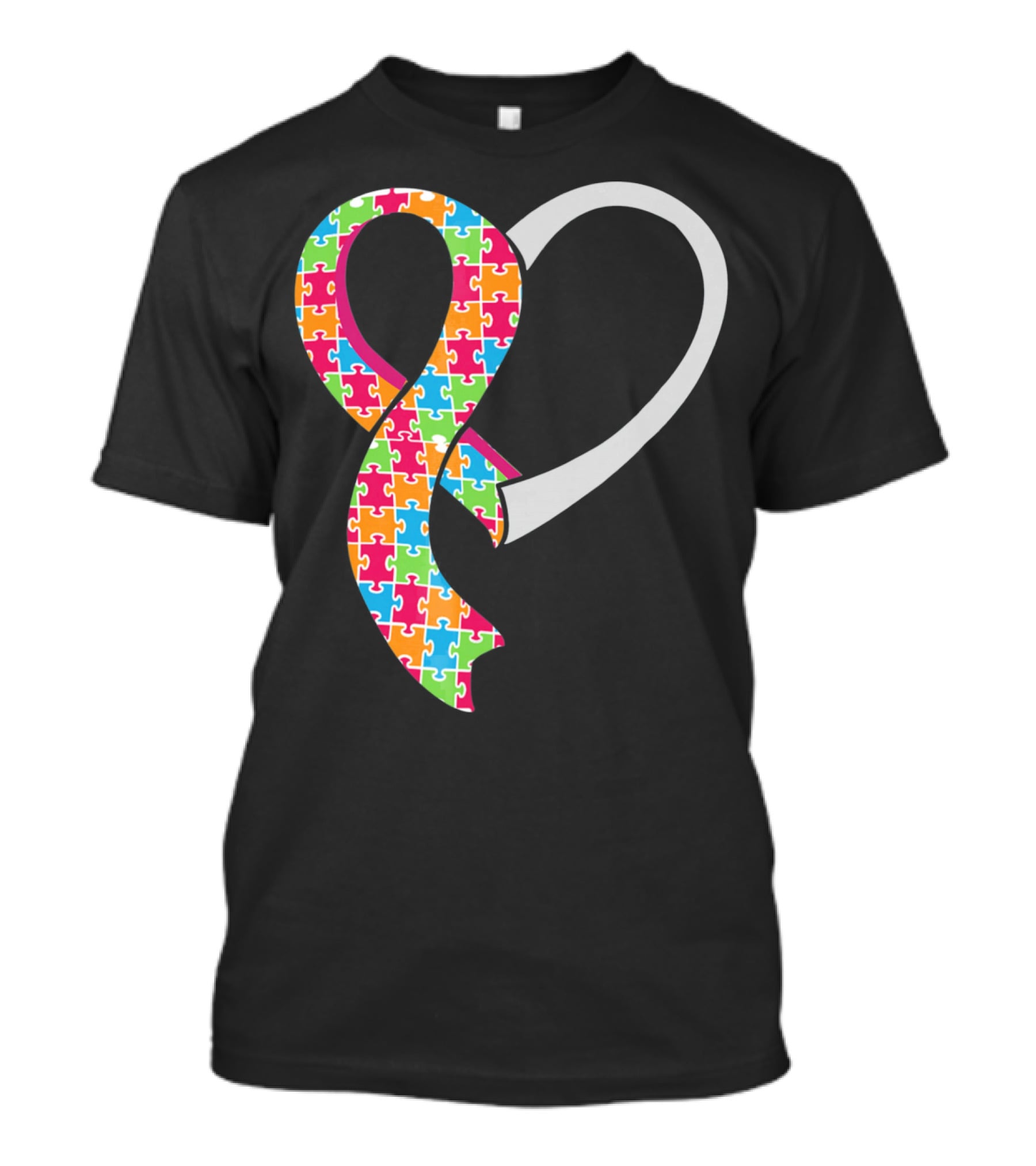 Puzzle Heart Autism Awareness T-Shirt