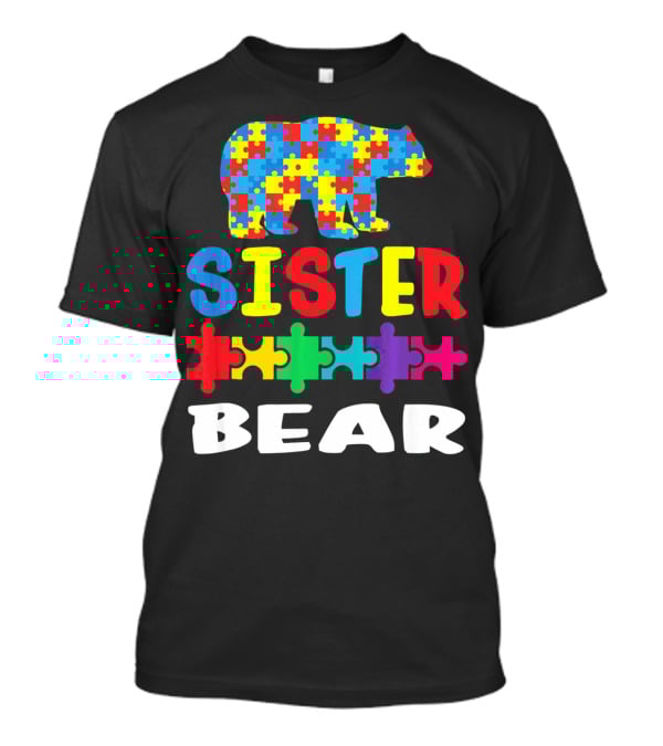 Sister Bear Puzzle Autism Kid T-Shirt