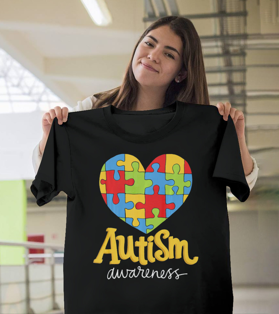 Puzzle Heart Autism Awareness Autism T-Shirt