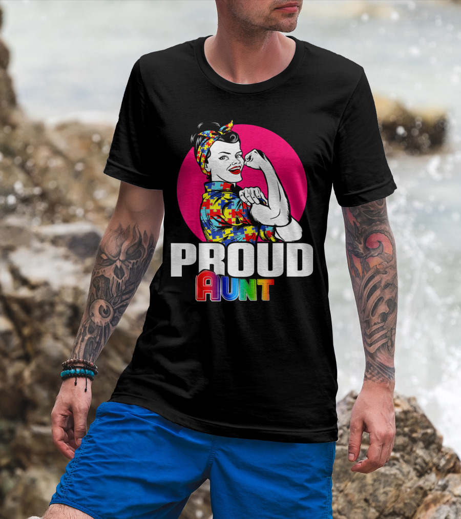 Autism Awareness Wear Unbreakable Proud Aunt T-Shirt