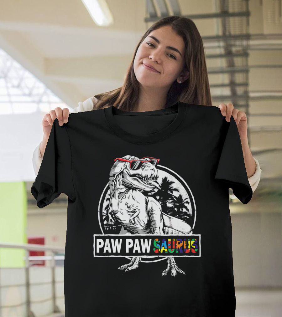 Paw Pawsaurus Paw Paw Saurus Dinosaur with Sunglasses T-Shirt