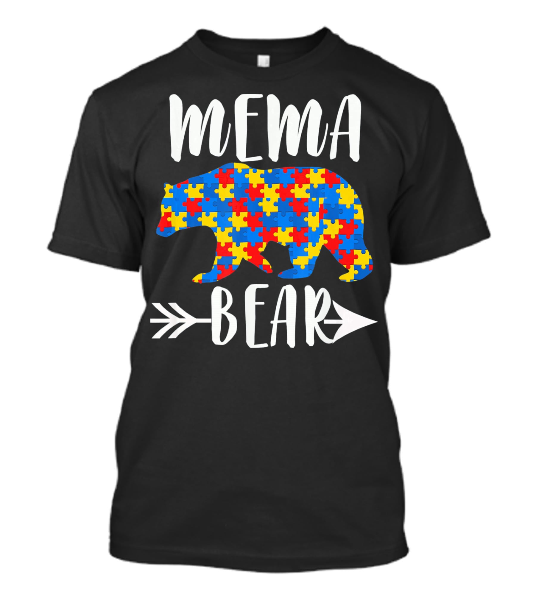 Mema Bear Autism Awareness Puzzle T-Shirt