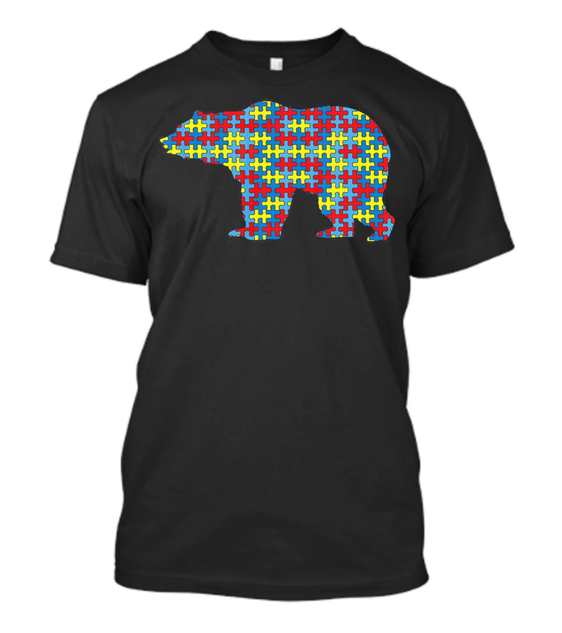 Bear Autism Awareness Kids Puzzle Pattern Mammal Animal T-Shirt