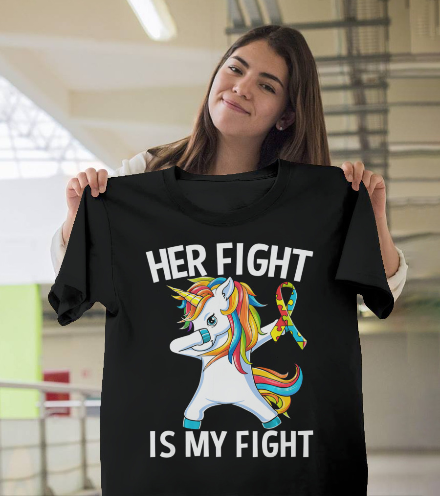 Her Fight Is My Fight Unicorn Puzzle T-Shirt