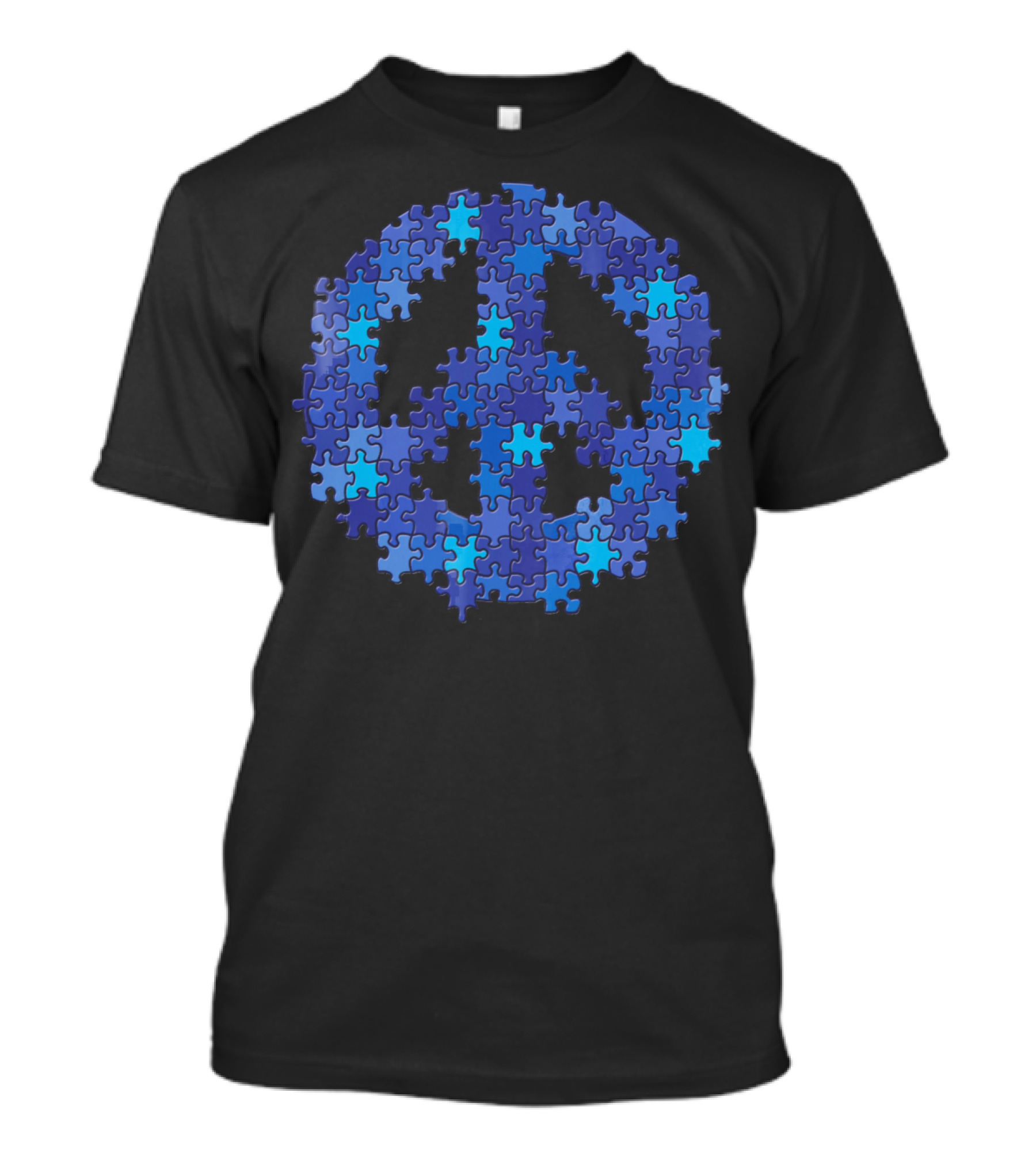 Puzzle Peace Sign Autism Spectrum Asperger T-Shirt