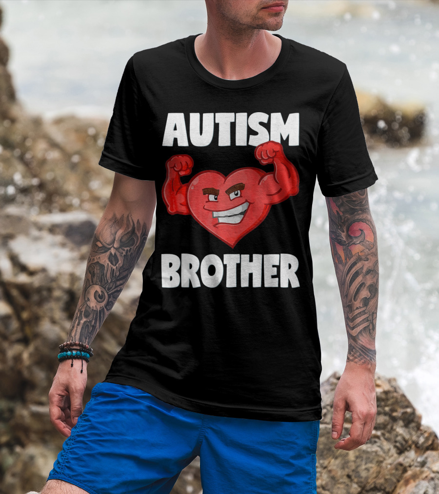 Autism Brother Heart Strong Brothers T-Shirt