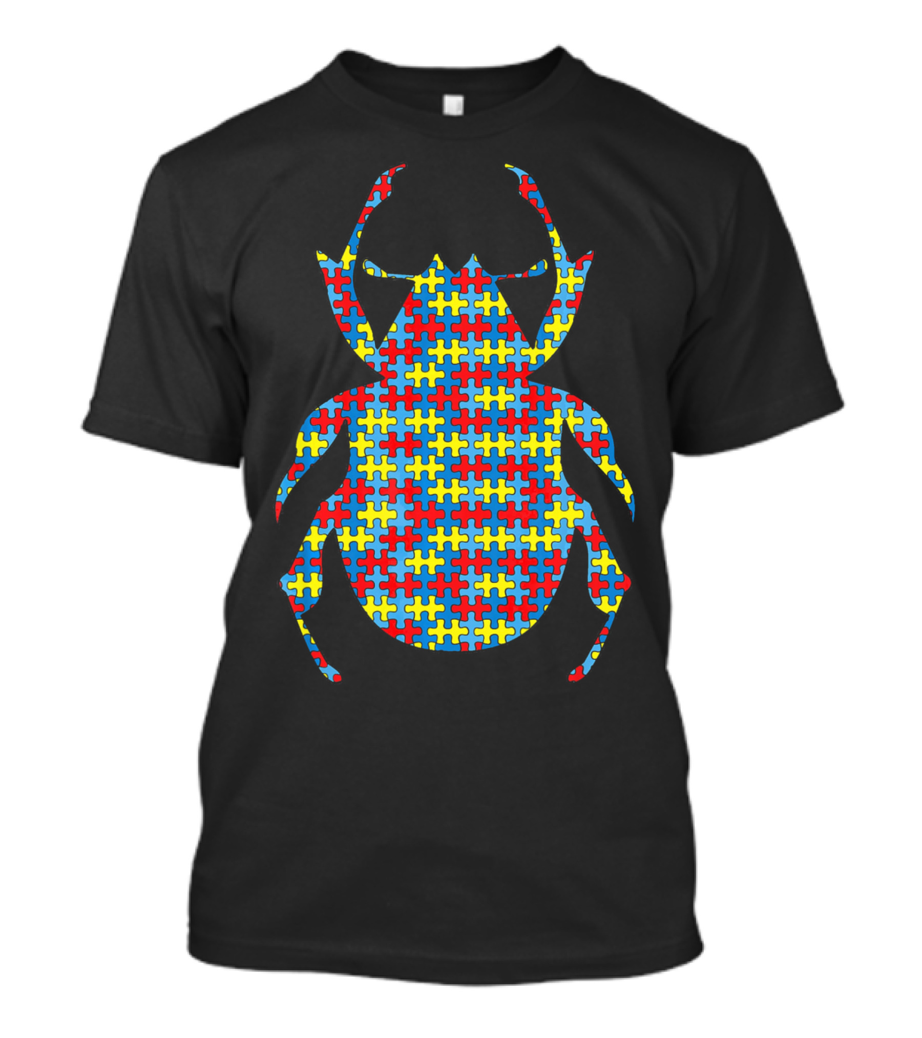 Beetle Autism Awareness Puzzle Kids Ladybug T-Shirt