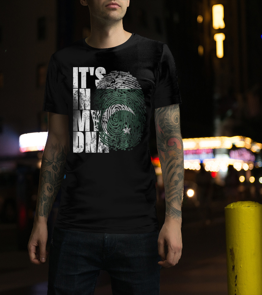 It's In My DNA Pakistani Flag Fingerprint T-Shirt