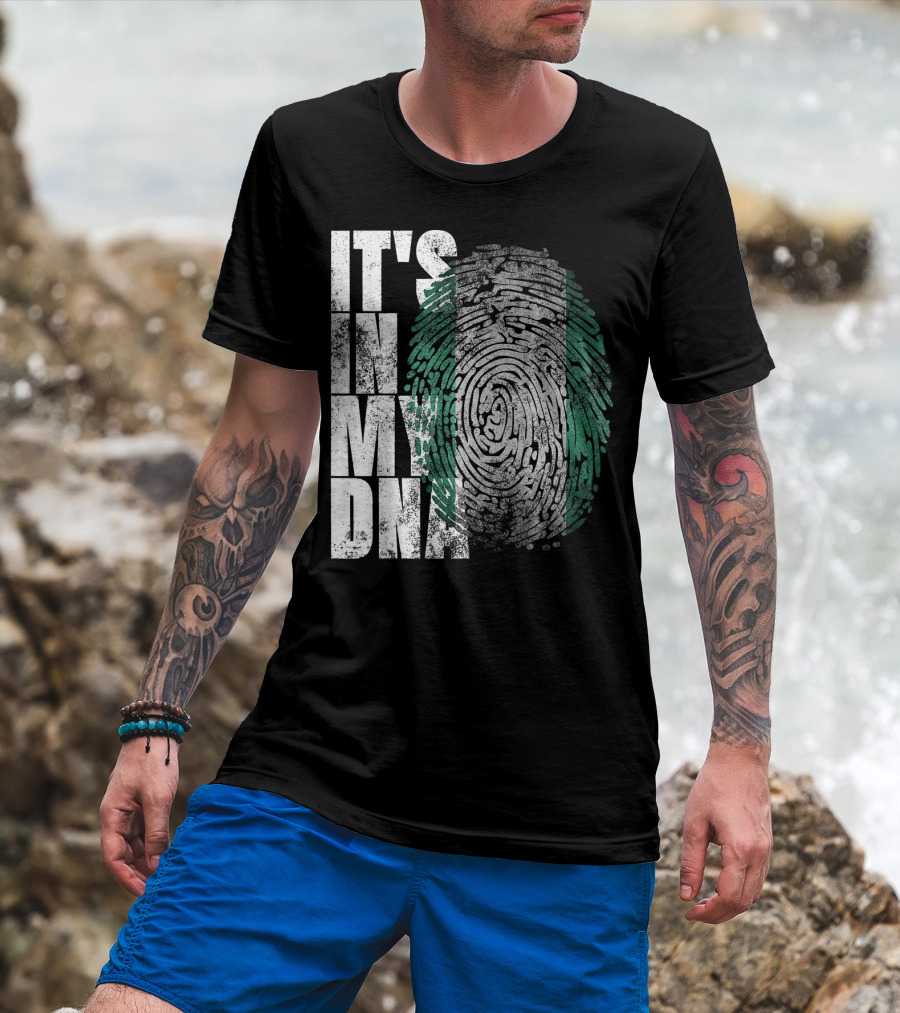 It's In My DNA Nigerian Heritage Fingerprint T-Shirt