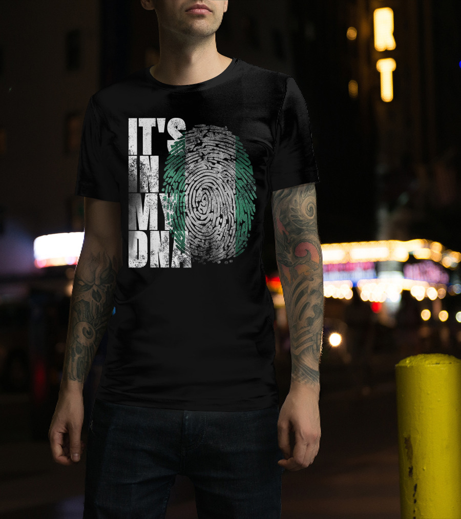 It's In My DNA Nigerian Heritage Fingerprint T-Shirt
