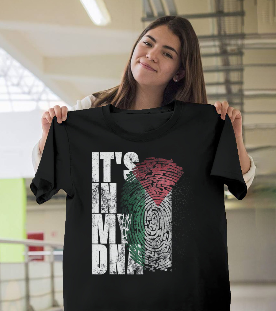 It's In My DNA Palestinian Flag Fingerprint T-Shirt