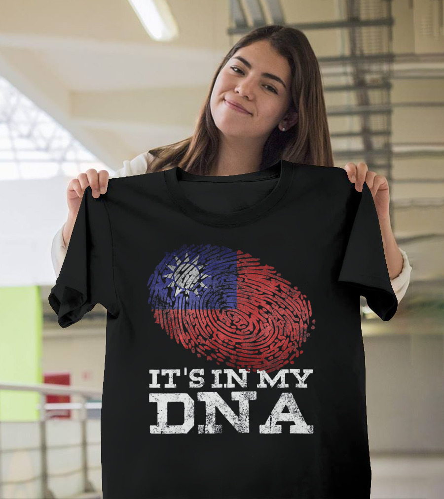 It's In My DNA Taiwanese Proud Asia Fingerprint Flag T-Shirt