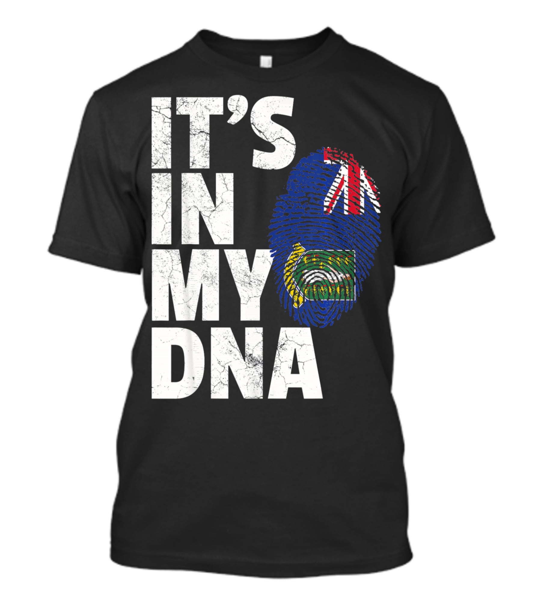 IT'S IN MY DNA British Virgin Islands Flag Fingerprint T-Shirt