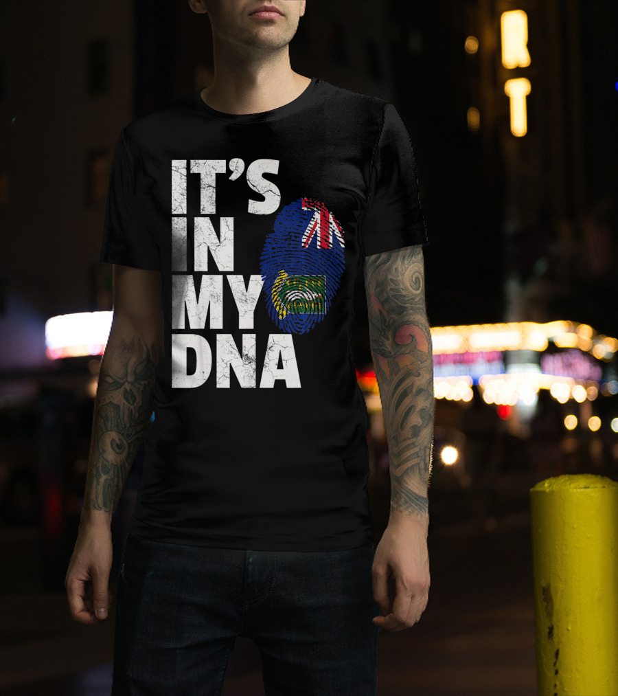IT'S IN MY DNA British Virgin Islands Flag Fingerprint T-Shirt