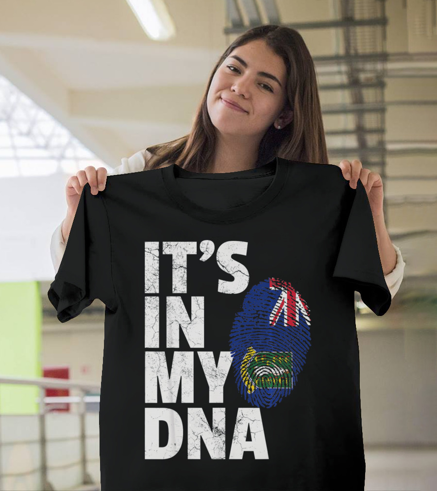 IT'S IN MY DNA British Virgin Islands Flag Fingerprint T-Shirt